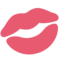 Kiss Mark emoji on Twitter